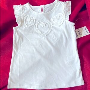 💕💕NWT: Justice White Short Sleeve Top For Girl💕💕